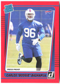 Carlos "Boogie" Basham Donruss - Press Proof Red 306 2021 Buffalo Bills