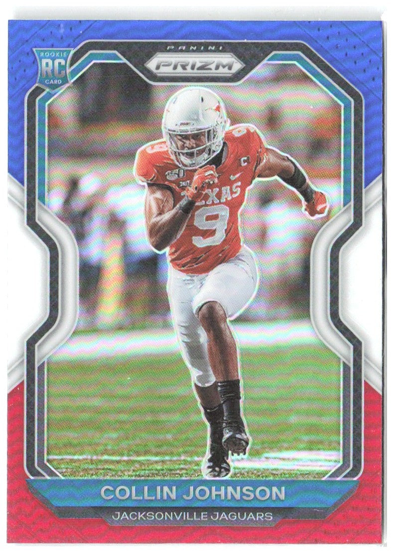 Collin Johnson Prizm - Prizm Red White and Blue 353 2020 Jacksonville Jaguars
