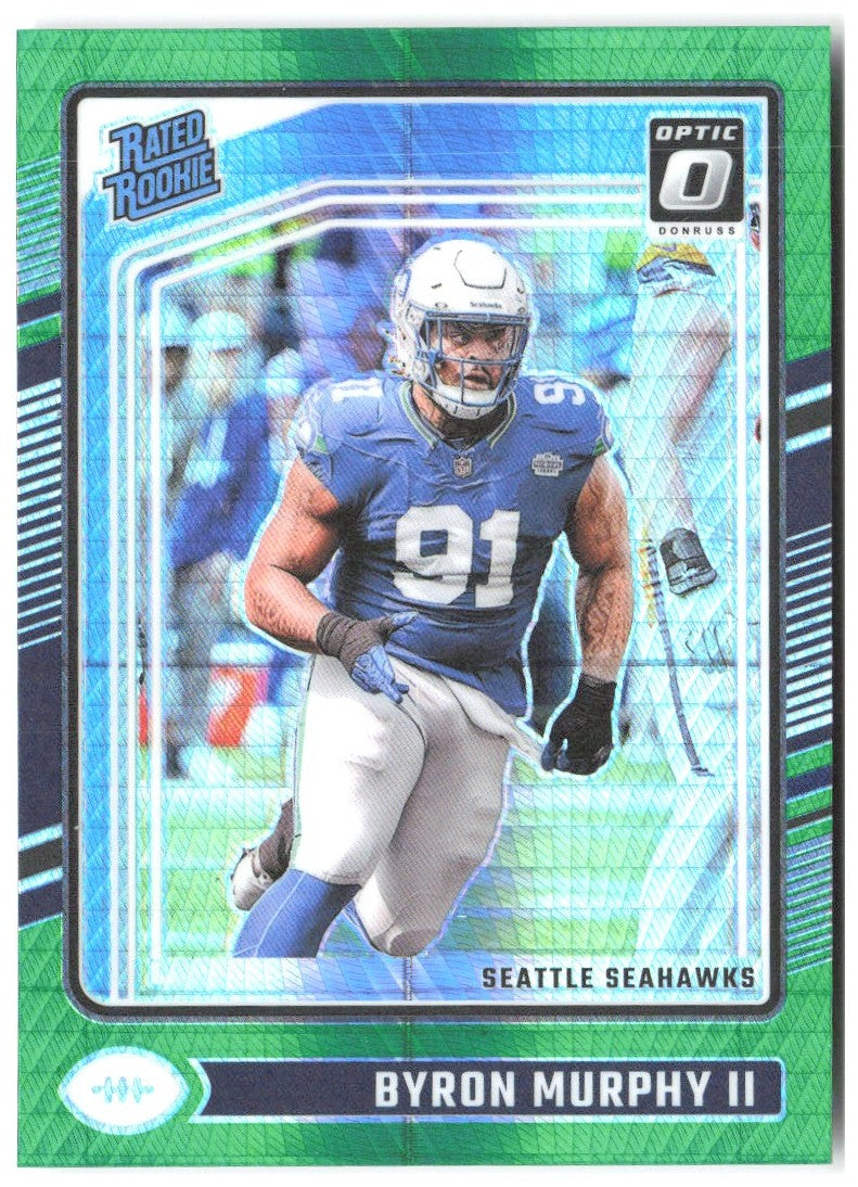 Byron Murphy II Donruss Optic - Green Hyper 217 2024 Seattle Seahawks