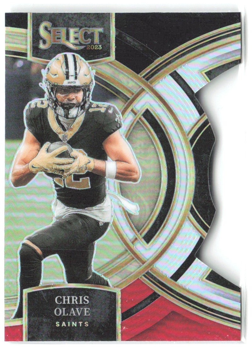Chris Olave Select - Black and Red Prizms Die Cuts 164 2023 New Orleans Saints