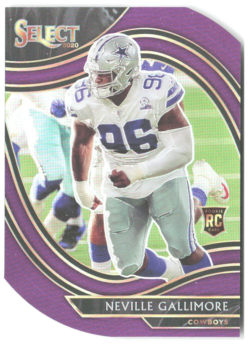 Neville Gallimore Panini Select - Purple Prizm Die Cut 398 2020 Dallas Cowboys