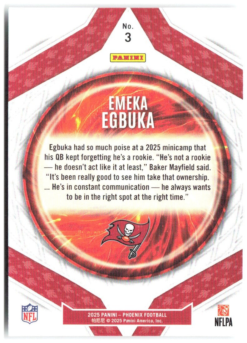 Emeka Egbuka Panini Phoenix - Paragon 3 2025 Tampa Bay Buccaneers