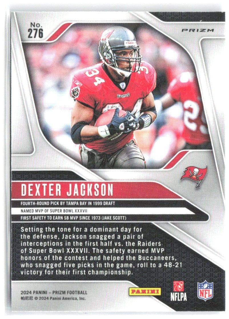 Dexter Jackson Panini Prizm - Red White and Blue 276 2024 Tampa Bay Buccaneers