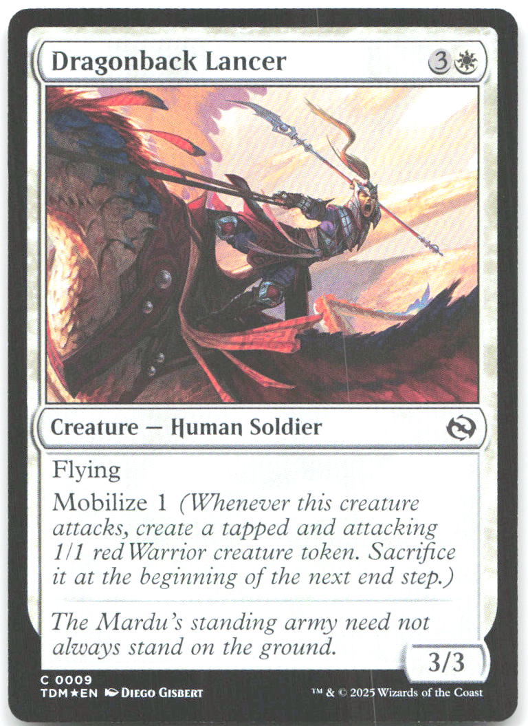 Dragonback Lancer Foil C Tarkir Dragonstorm 9 NM Diego Gisbert