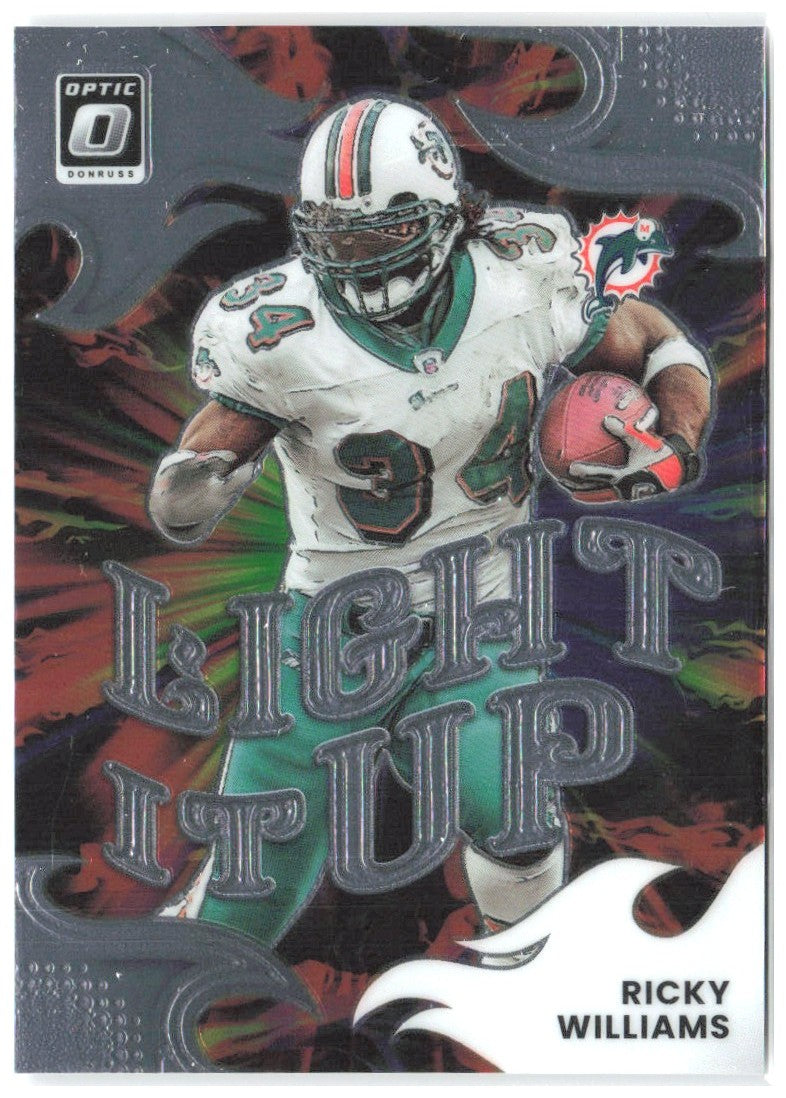 Ricky Williams Donruss Optic - Light It Up 16 2025 Miami Dolphins