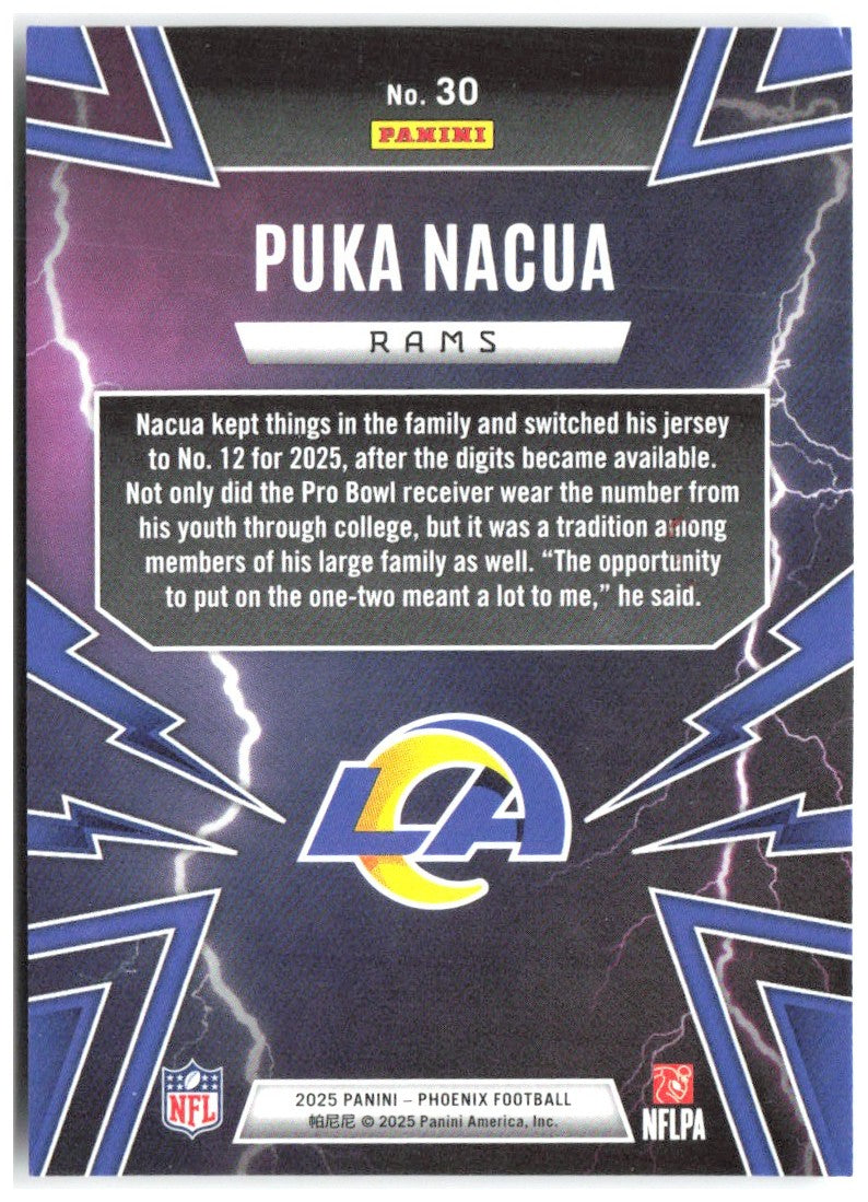 Puka Nacua Panini Phoenix - Thunderbirds 30 2025 Los Angeles Rams