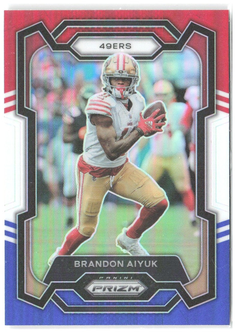 Brandon Aiyuk Panini Prizm - Red White and Blue 265 2023 San Francisco 49ers