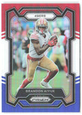 Brandon Aiyuk Panini Prizm - Red White and Blue 265 2023 San Francisco 49ers