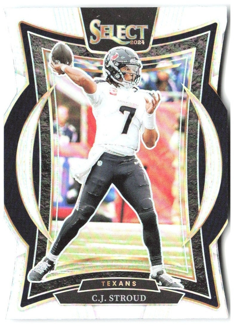 C.J. Stroud Panini Select - Silver Prizm Die Cut 42 2024 Houston Texans
