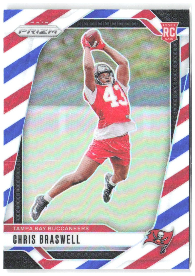 Chris Braswell Panini Prizm - Red White and Blue 320 2024 Tampa Bay Buccaneers