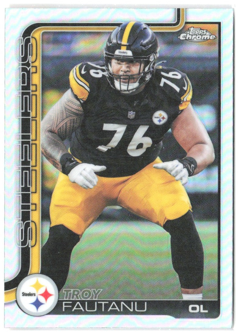 Troy Fautanu Topps Chrome - Prism Refractor 256 2025 Pittsburgh Steelers
