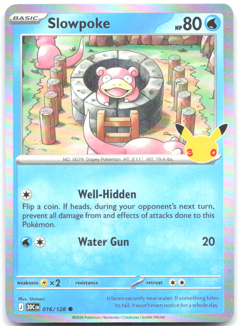 Slowpoke Holo Common ME 30th Celebration 016/128 NM Uninori