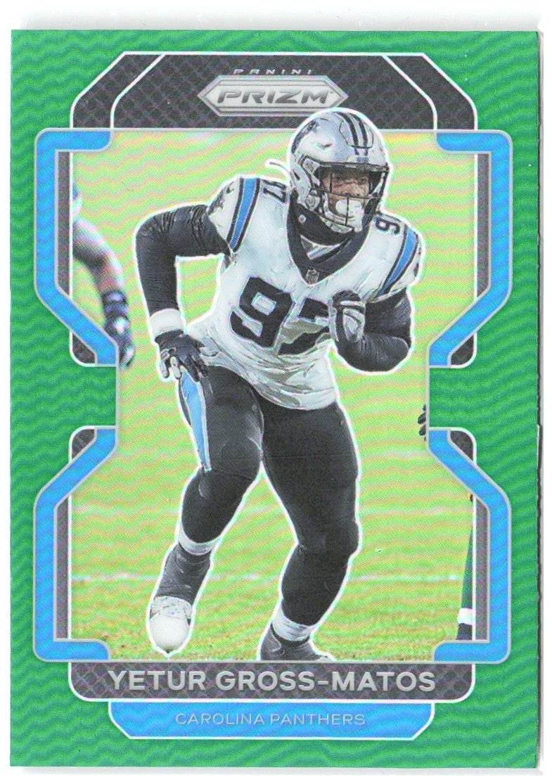 Yetur Gross-Matos Panini Prizm - Green 319 2021 Carolina Panthers