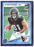 Jayden Higgins Donruss Optic - Purple Shock 225 2025 Houston Texans