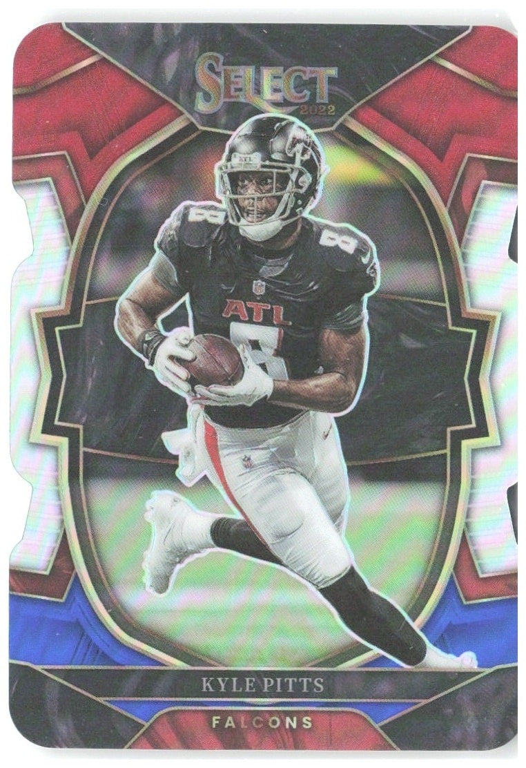 Kyle Pitts Panini Select - Red and Blue Prizm Die Cut 37 2022 Atlanta Falcons