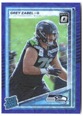 Grey Zabel Donruss - Optic Rated Rookies Blue Scope 366 2025 Seattle Seahawks