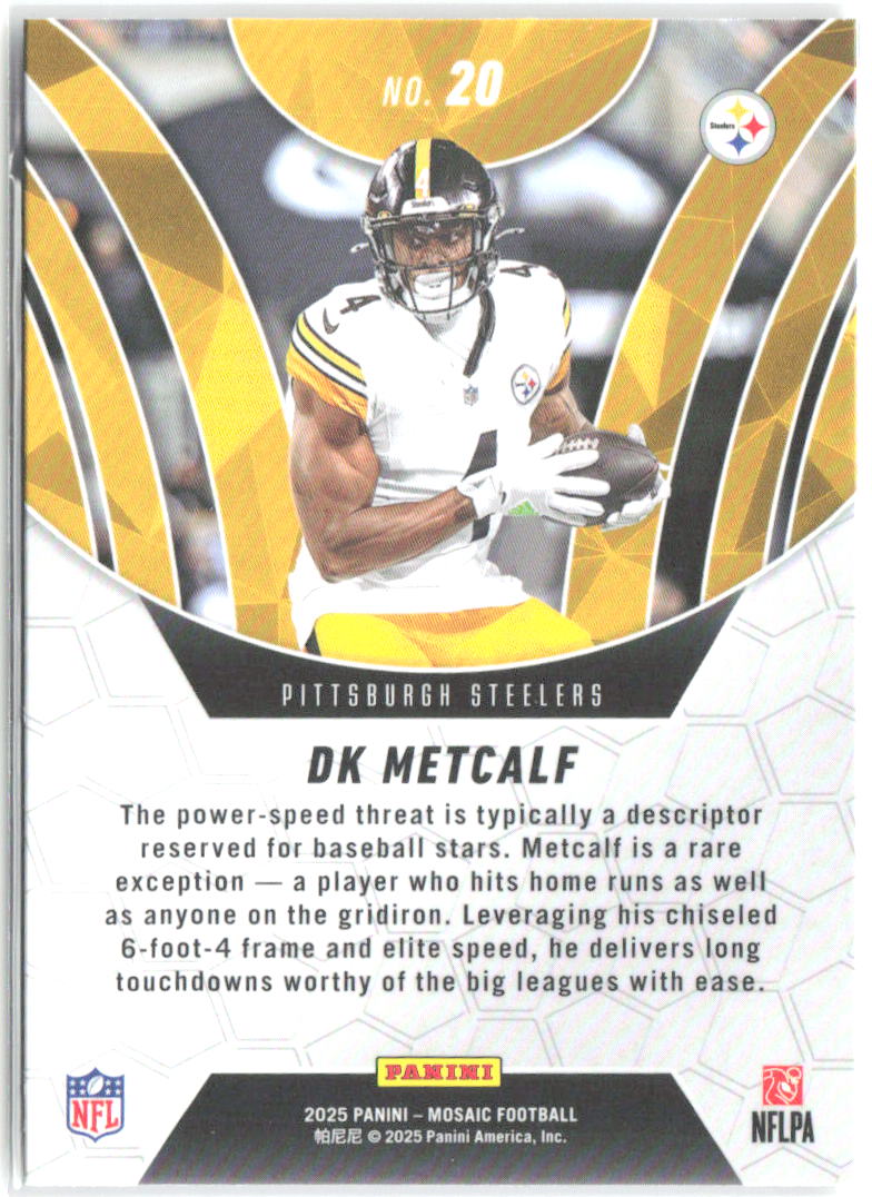 DK Metcalf Panini Mosaic - Elevate Mosaic 20 2025 Pittsburgh Steelers