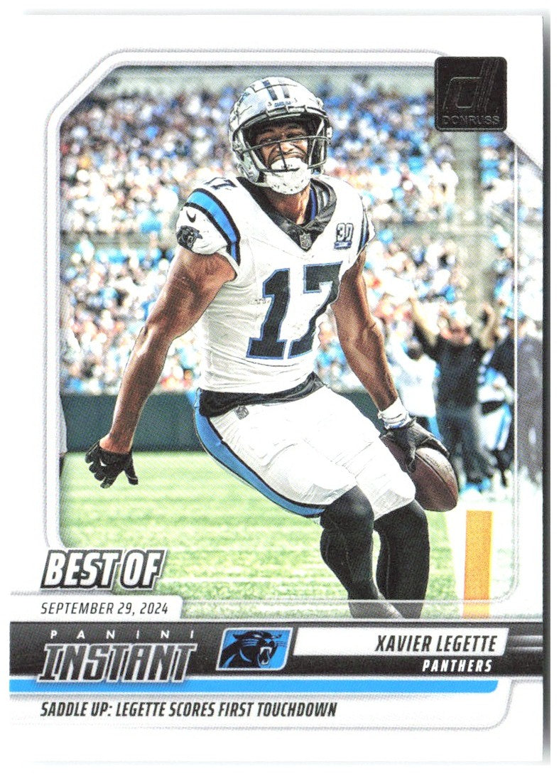 Xavier Legette Donruss - Best of Instant INS-XLE 2025 Carolina Panthers