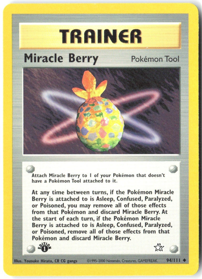Miracle Berry 1st Edition Neo Genesis 094/111 NM Yousuke Hirata CR CG gangs