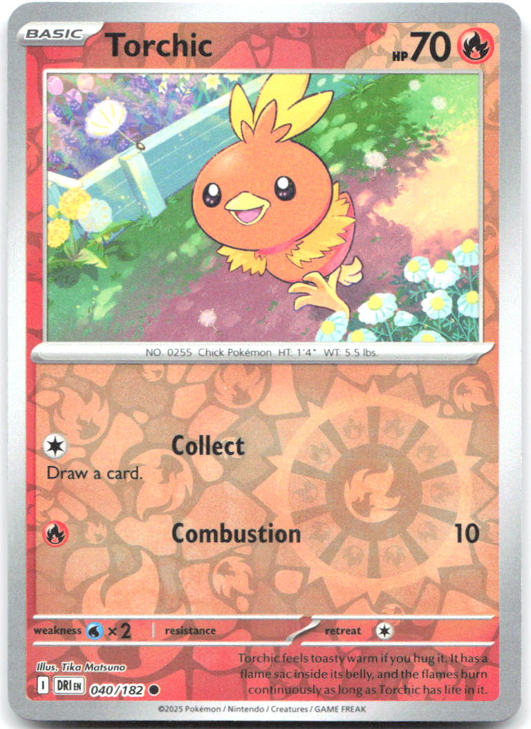 Torchic Reverse Holo Common SV10 Destined Rivals 040/182 NM yuu