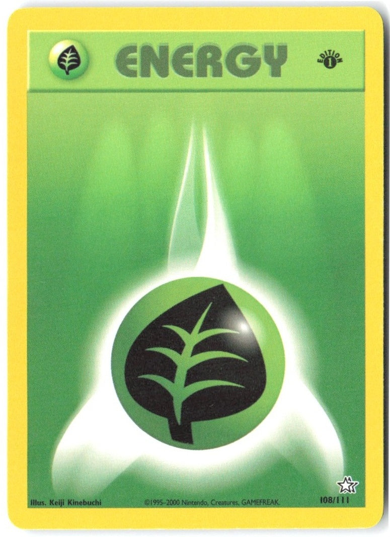 Grass Energy 1st Edition Common Neo Genesis 108/111 NM Keiji Kinebuchi