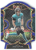 Jake Luton Panini Select - Blue Prizm Die Cut 98 2020 Jacksonville Jaguars