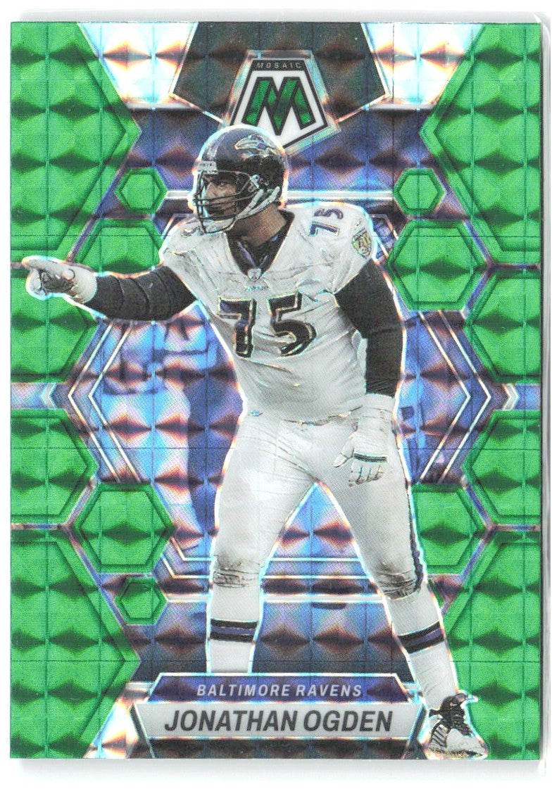 Jonathan Ogden Panini Mosaic - Green Mosaic 20 2023 Baltimore Ravens