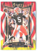 Jameis Winston Panini Select - Red & Yellow Prizm Shock 67 2024 Cleveland Browns