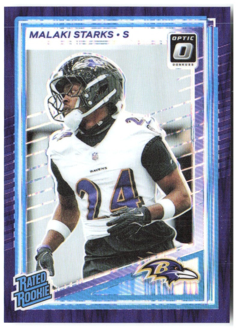 Malaki Starks Donruss Optic - Purple Shock 256 2025 Baltimore Ravens