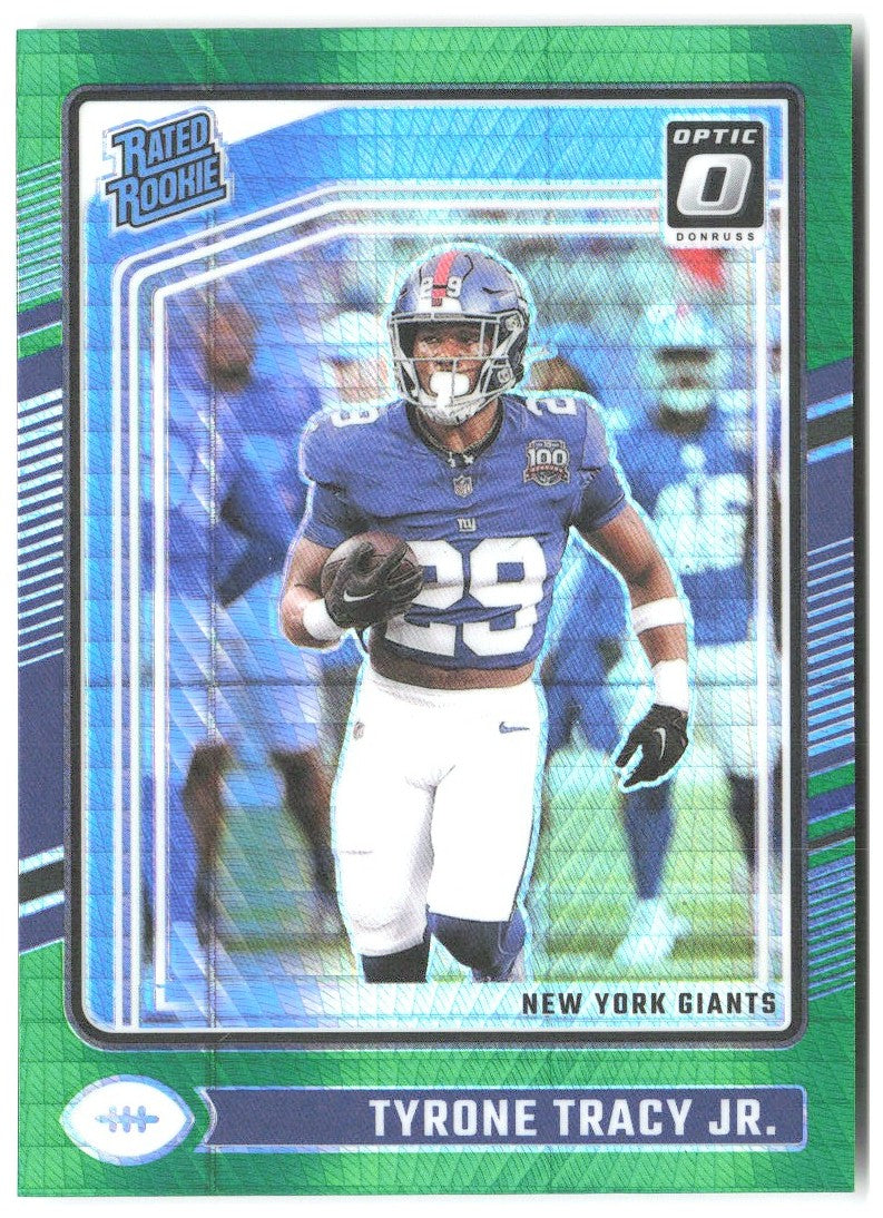 Tyrone Tracy Jr. Donruss Optic - Green Hyper 259 2024 New York Giants