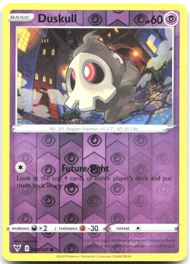 Duskull Reverse Holo Common SWSH04 Vivid Voltage 069/185 NM nagimiso