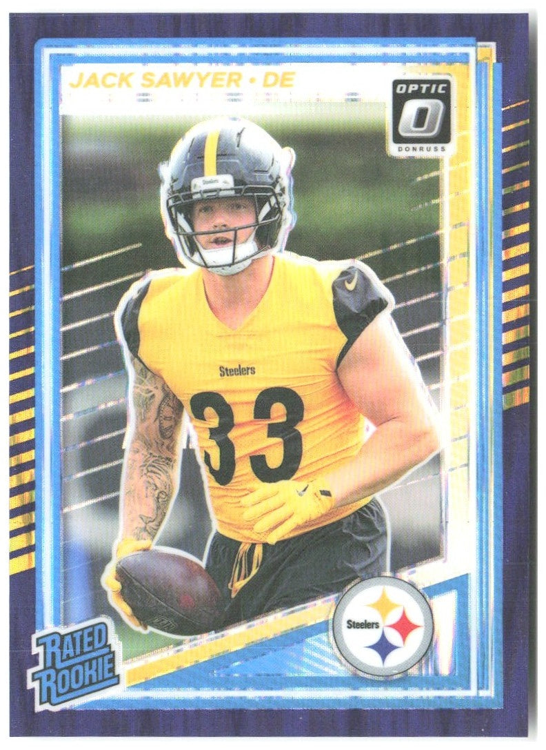 Jack Sawyer Donruss Optic - Purple Shock 220 2025 Pittsburgh Steelers