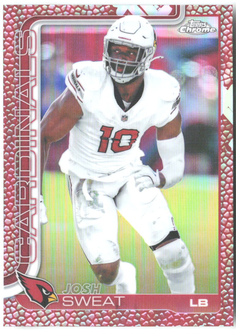 Josh Sweat Topps Chrome - Football Leather Refractor 10 2025 Arizona Cardinals