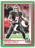 Michael Penix Jr. Donruss - Press Proofs Green 188 2025 Atlanta Falcons