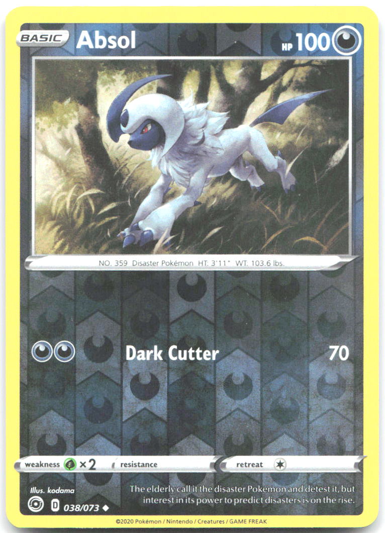 Absol Reverse Holo Uncommon Champion's Path 38/73 NM kodama