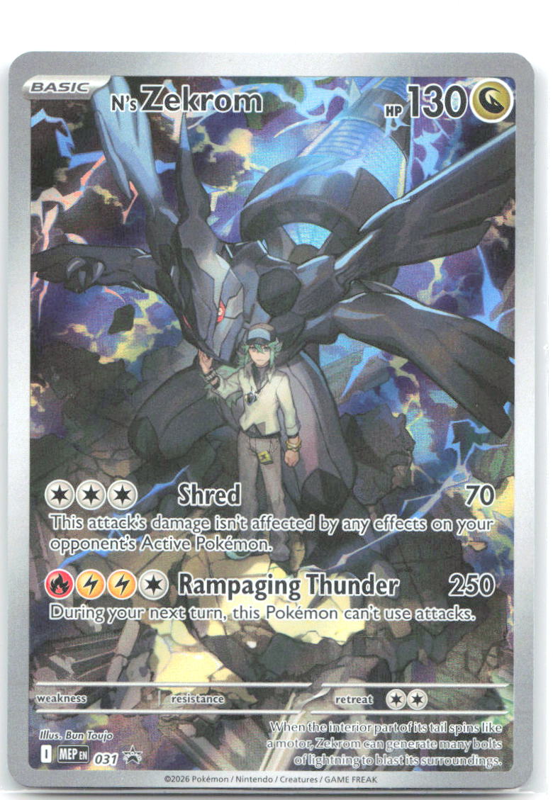 N's Zekrom Holo Promo ME: Mega Evolution Promo 031 NM Bun Toujo