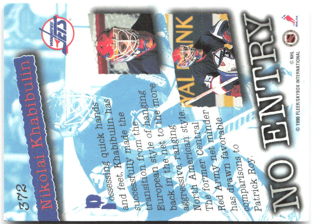 Nikolai Khabibulin Ultra 372 1995-96 Winnipeg Jets