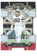 Bryan Bresee Select - Black and Red Prizms Die Cuts 72 2023 New Orleans Saints