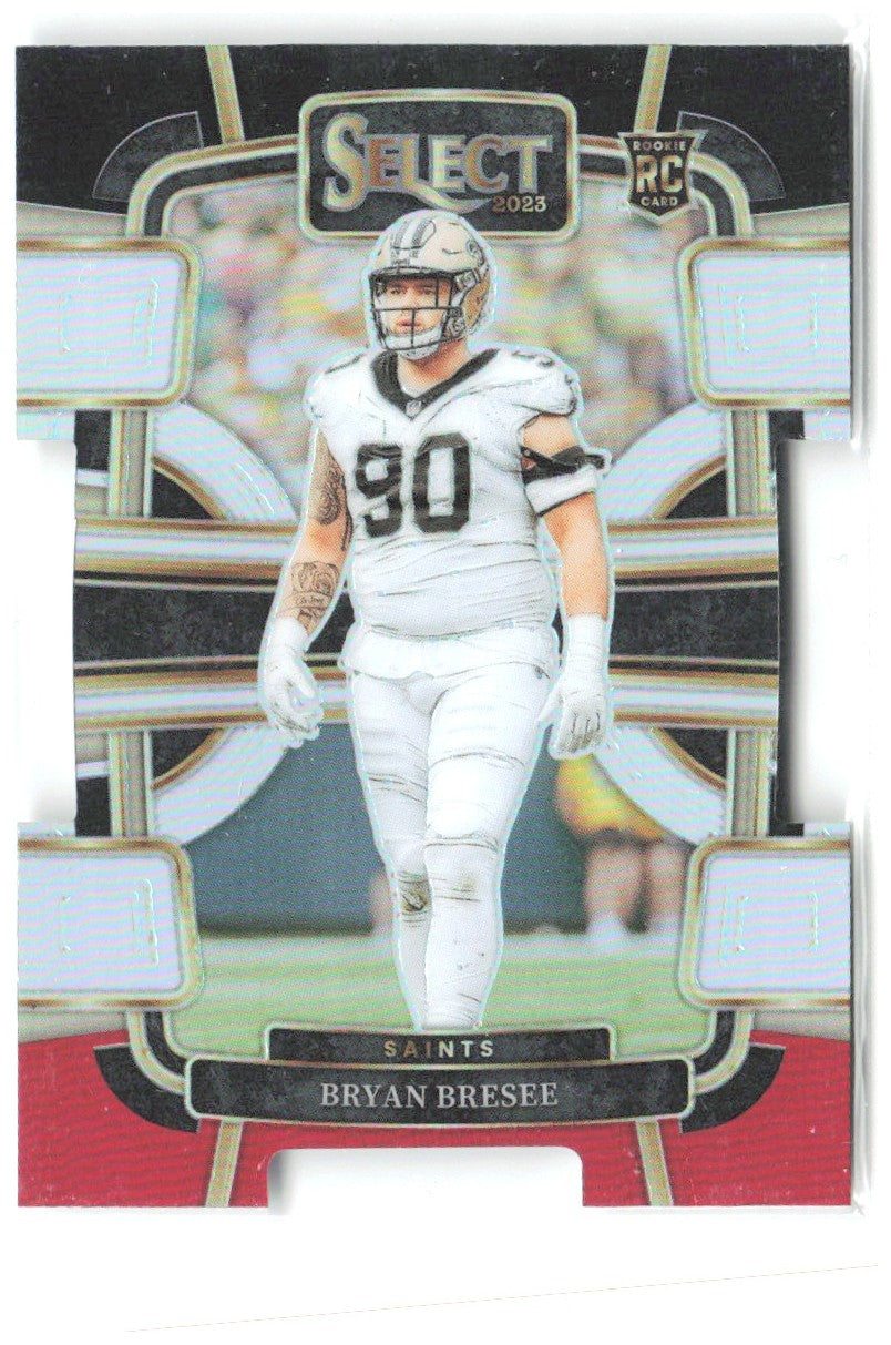 Bryan Bresee Select - Black and Red Prizms Die Cuts 72 2023 New Orleans Saints