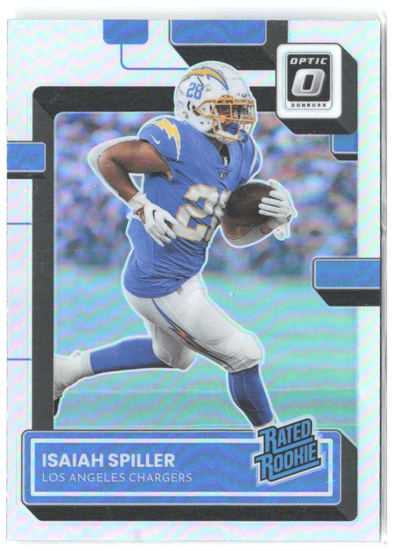 Isaiah Spiller Donruss Optic - Holo 216 2022 Los Angeles Chargers
