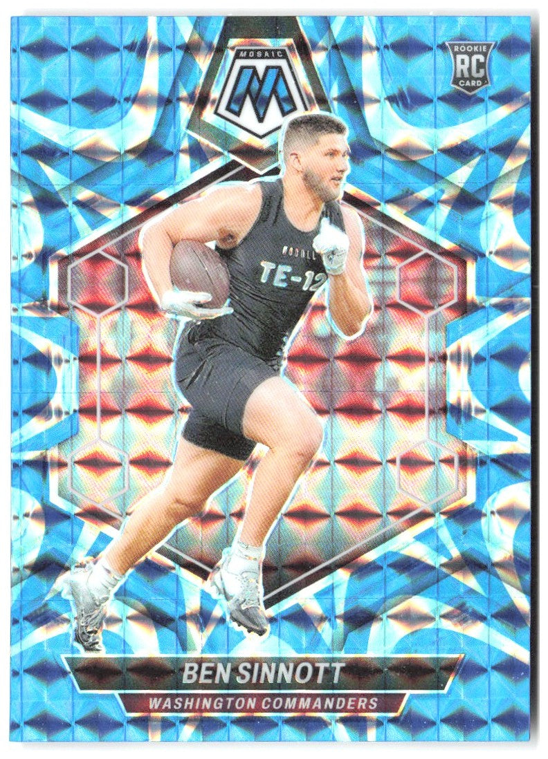 Ben Sinnott Panini Mosaic - Mosaic Reactive Blue 351 2024 Washington Commanders