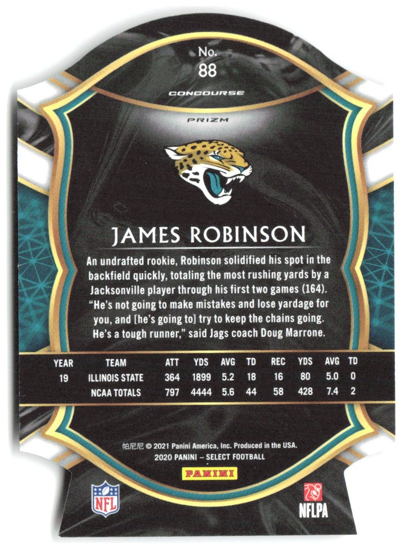 James Robinson Panini Select - Red Prizm Die Cut 88 2020 Jacksonville Jaguars