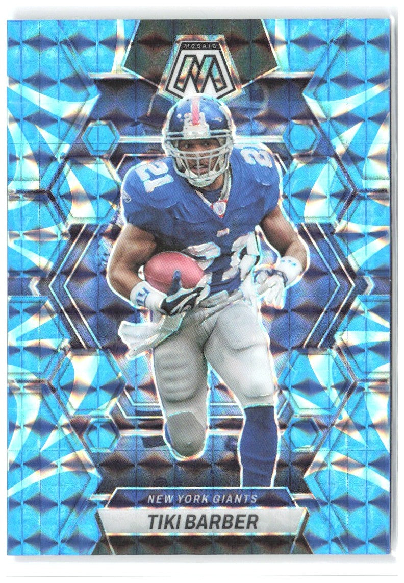 Tiki Barber Panini Mosaic - Reactive Blue Mosaic 180 2023 New York Giants