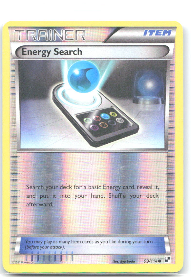 Energy Search Reverse Holo Common Black and White 93/114 NM Ryo Ueda
