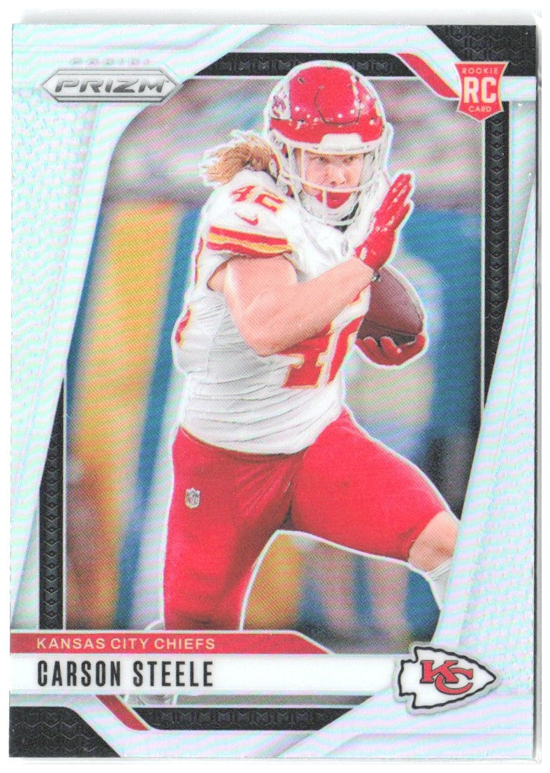 Carson Steele Panini Prizm - Silver 377 2024 Kansas City Chiefs