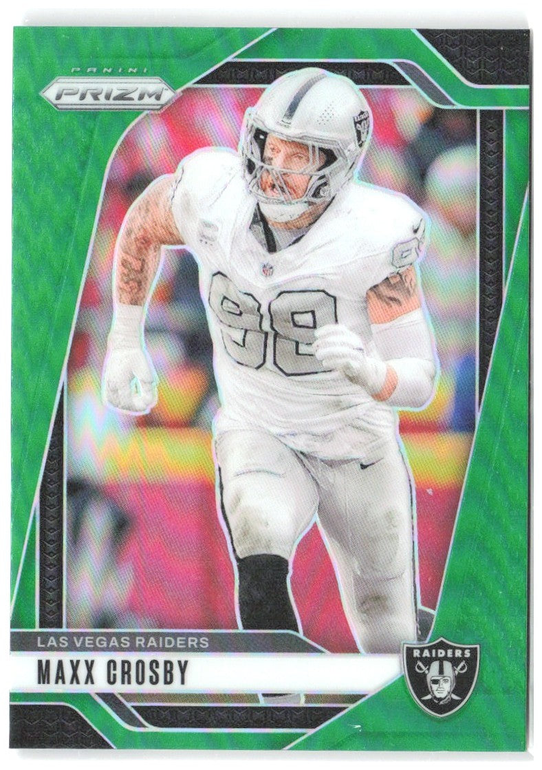 Maxx Crosby Panini Prizm - Green 152 2024 Las Vegas Raiders