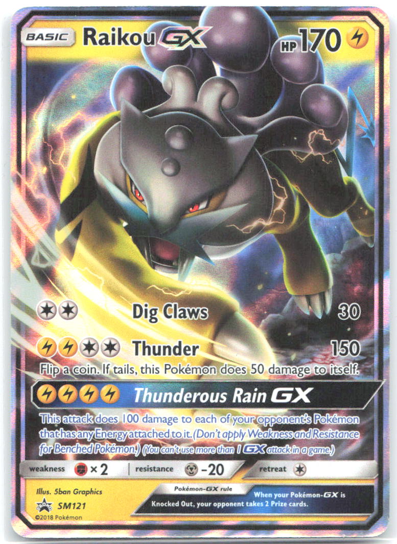 Raikou GX Holo Promo SM Promos SM121 NM 5ban Graphics