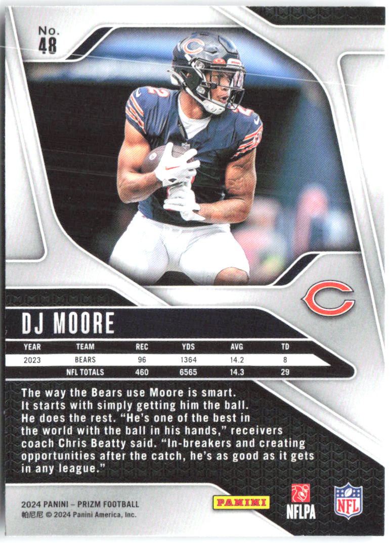 DJ Moore Panini Prizm 48 2024 Chicago Bears