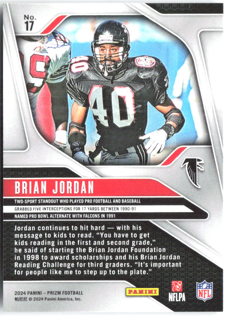 Brian Jordan Panini Prizm 17 2024 Atlanta Falcons