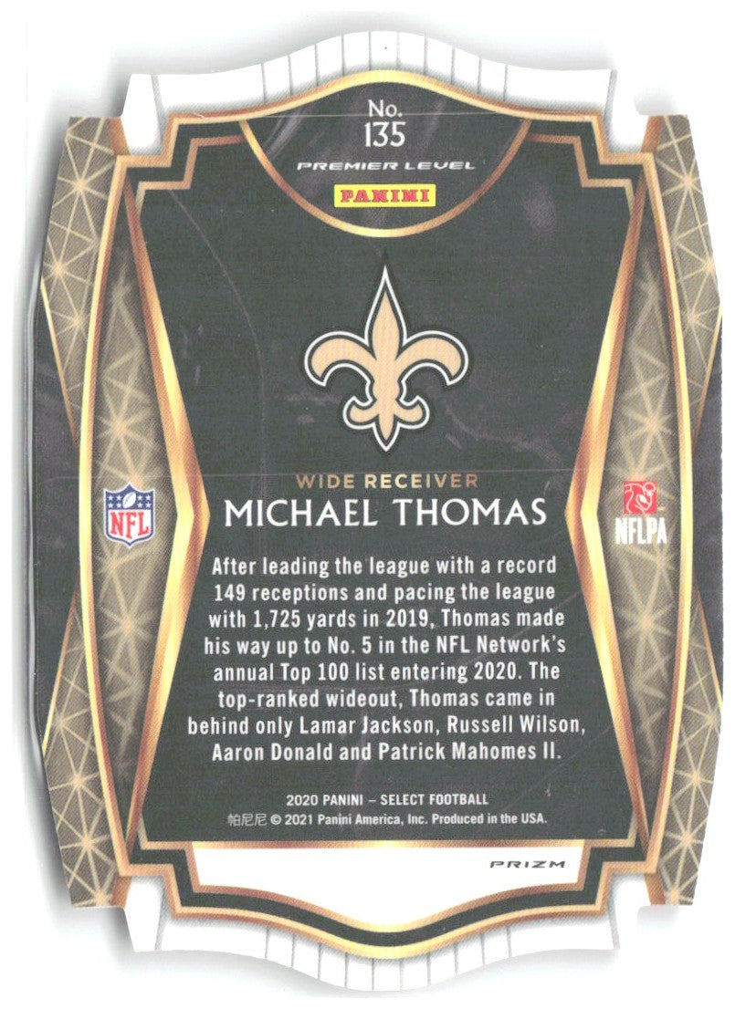 Michael Thomas Panini Select - Maroon Prizm Die Cut 135 2020 New Orleans Saints